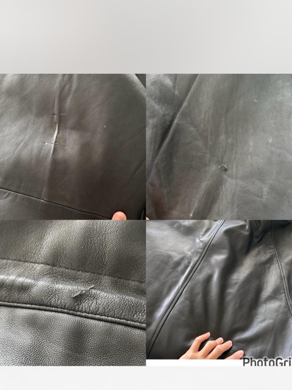 Vintage 90s Polo Sport Ralph Lauren Leather Parka Jacket Hooded Black XL Rare. - Picture 13 of 16
